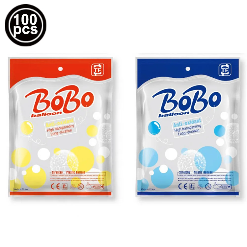 Clear Bobo Balloon Transparent Bubble Balloon 100pcs 8/10/12/16/18/20/24/36inch Wedding Birthday Party Decoration party decorations,party supplies,latex balloons,balloon decorations,balloon decoration kit,inflatable balloons