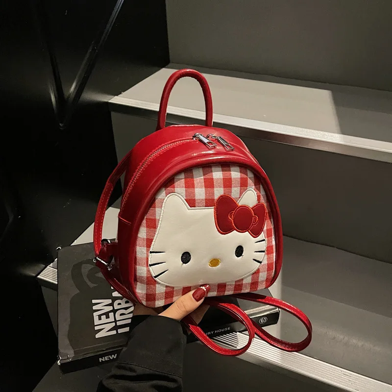 2025 Nuovo stile Kitty Mini borsa a tracolla Borsa da donna Alla moda Carino Versatile Borsa a doppia tracolla Design del fumetto di fascia alta 1