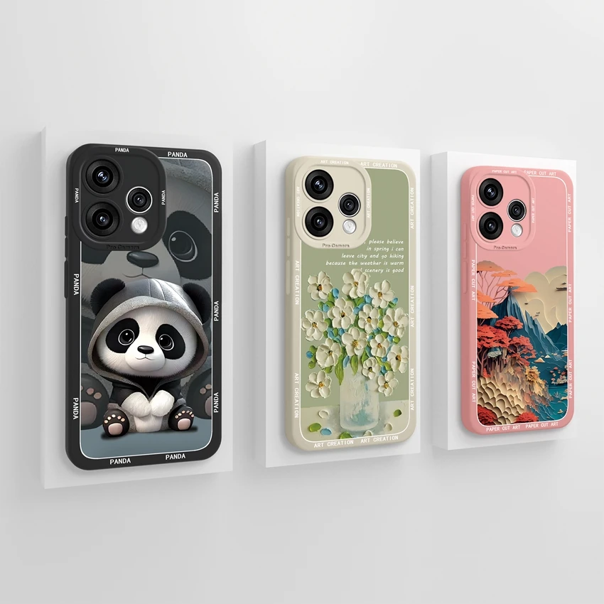 Cartoon Girl Panda Soft Silicone Phone Case - Anti-Slip Slim Back Cover