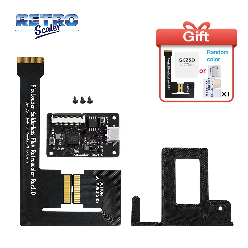 RetroScaler PicoLoader Flex Cable SD2SP2 GC2SD, Black No Welding Required Compatible SDGecko for NGC GameCube Game Console