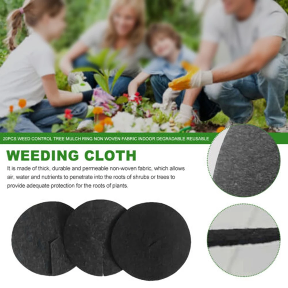 

Tree Ring Barrier Get 10 Pieces of Non Woven Fabric Tree Ring Barrier Protects Roots Controls Weeds Easy to Install