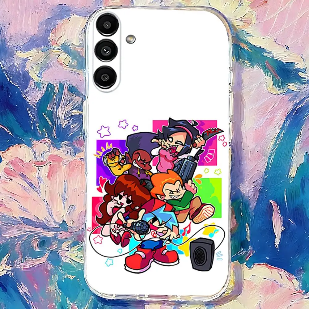 게임 F-Friday Night F-Funkin 전화 케이스 삼성 S30,S25,S24,S23,S21,S22,S20,S10,5G,FE,라이트,PIus,울트라 투명 커버