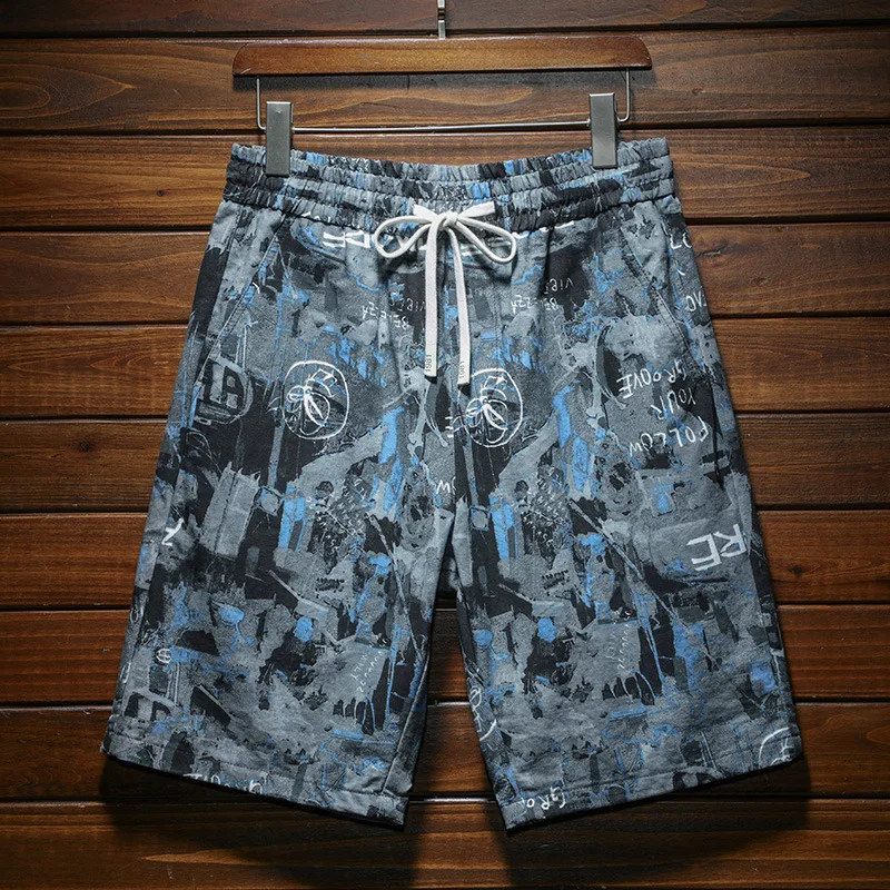 Fashionable Men's Beach Shorts Summer Fashionable Printed Sports Loose Stretch Cool Breathable All-Match Casual Outdoor Shorts