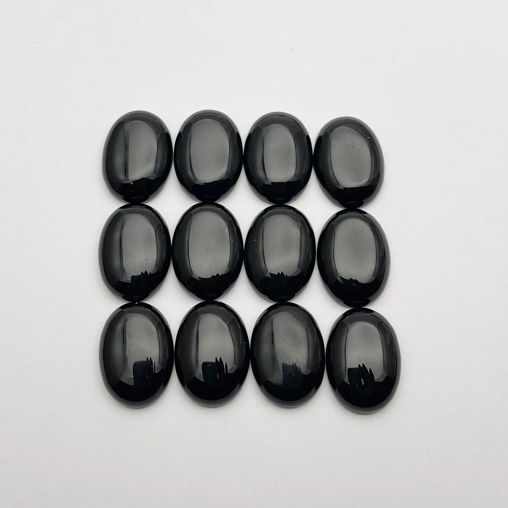 

fashion 25x18MM Nature Stone Rectangle Black Onyx cab cabochon for jewelry making beads 12Pcs/lot Good quality no hole Wholesale