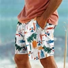 2024 New Fashion Men Women Short Pants Palm Tree 3d Print Summer Hawaiian Beach Shorts Swimwear Oversized Casual Ice Male 1