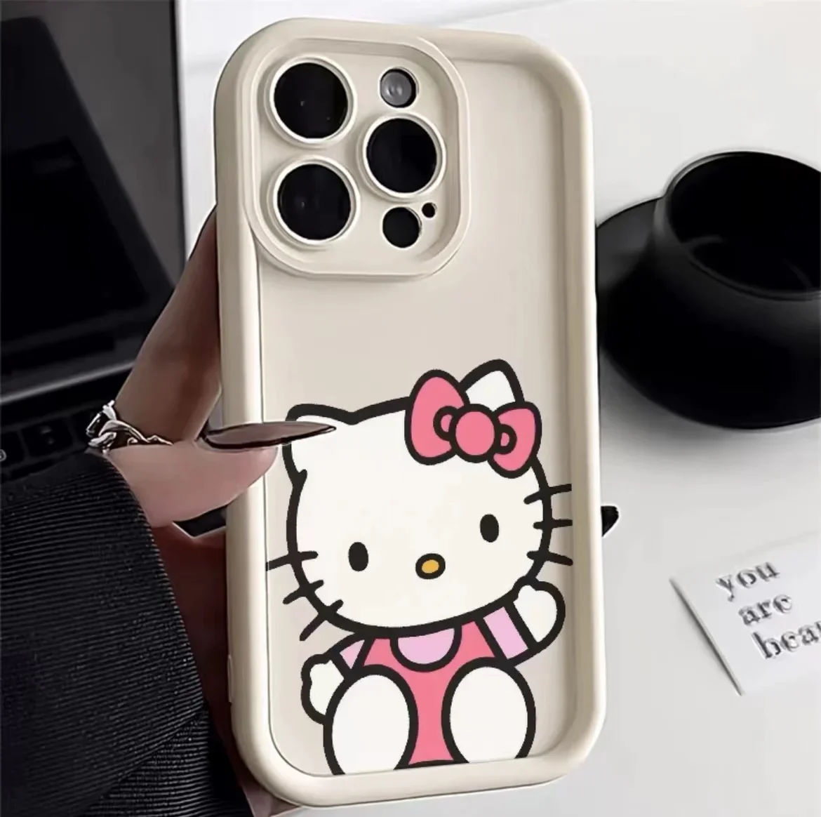 thumbnail image 1 of Original Sanrio Hello Kitty Phone Case For iPhone 14 13 11 12 15 Pro Max X XS XR 8 7 Plus Cartoon Cute Soft Shockproof Cover Y2K, 1 of 5