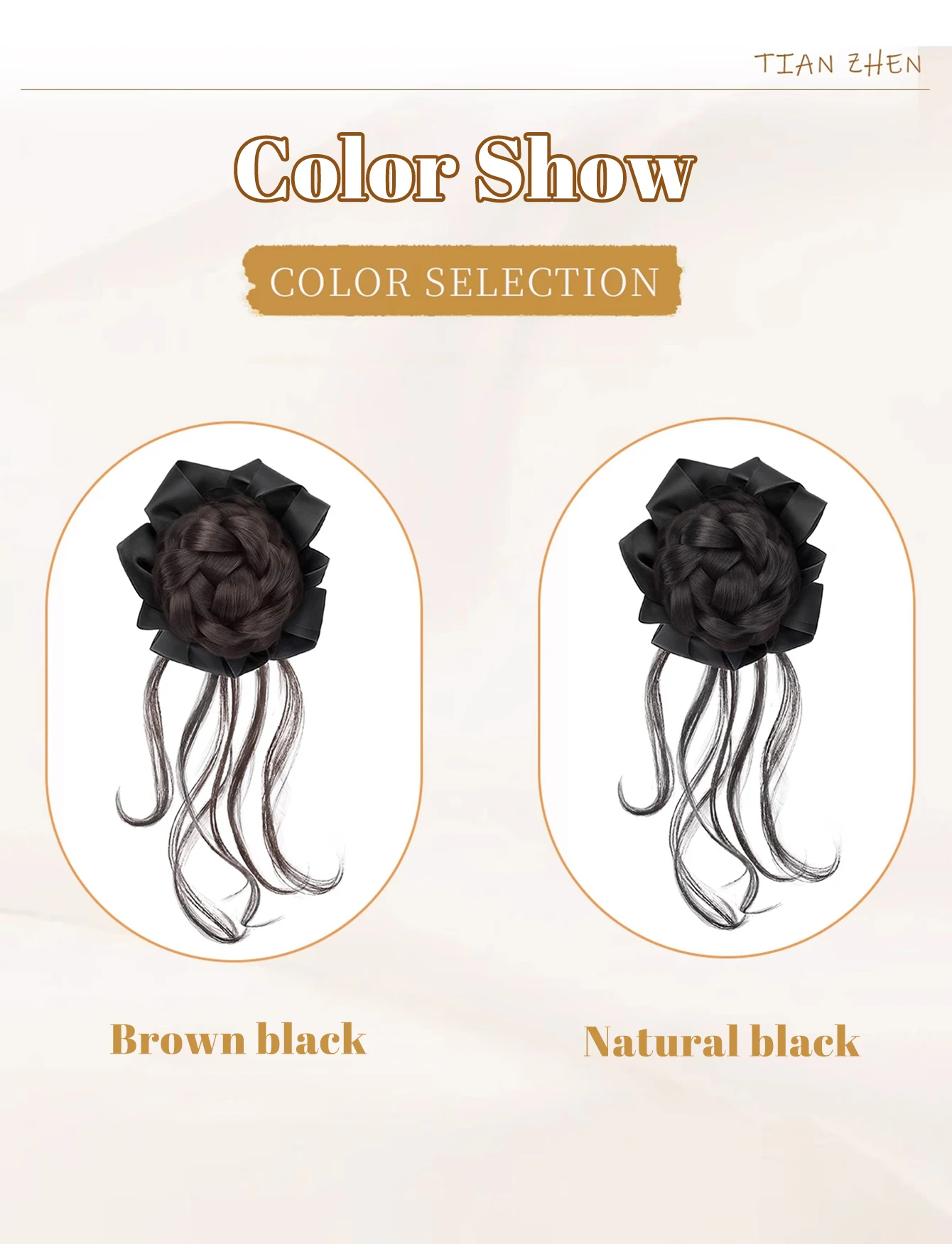 Synthetic Straight Chignon Hair Bun Clip in Extensions for Women