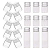 5pcs Clear Empty Glass Bottles 5ml/6ml/7ml/10ml/14ml/18ml/20ml/25ml/30ml Silver Aluminum Lid Refillable Vials 3