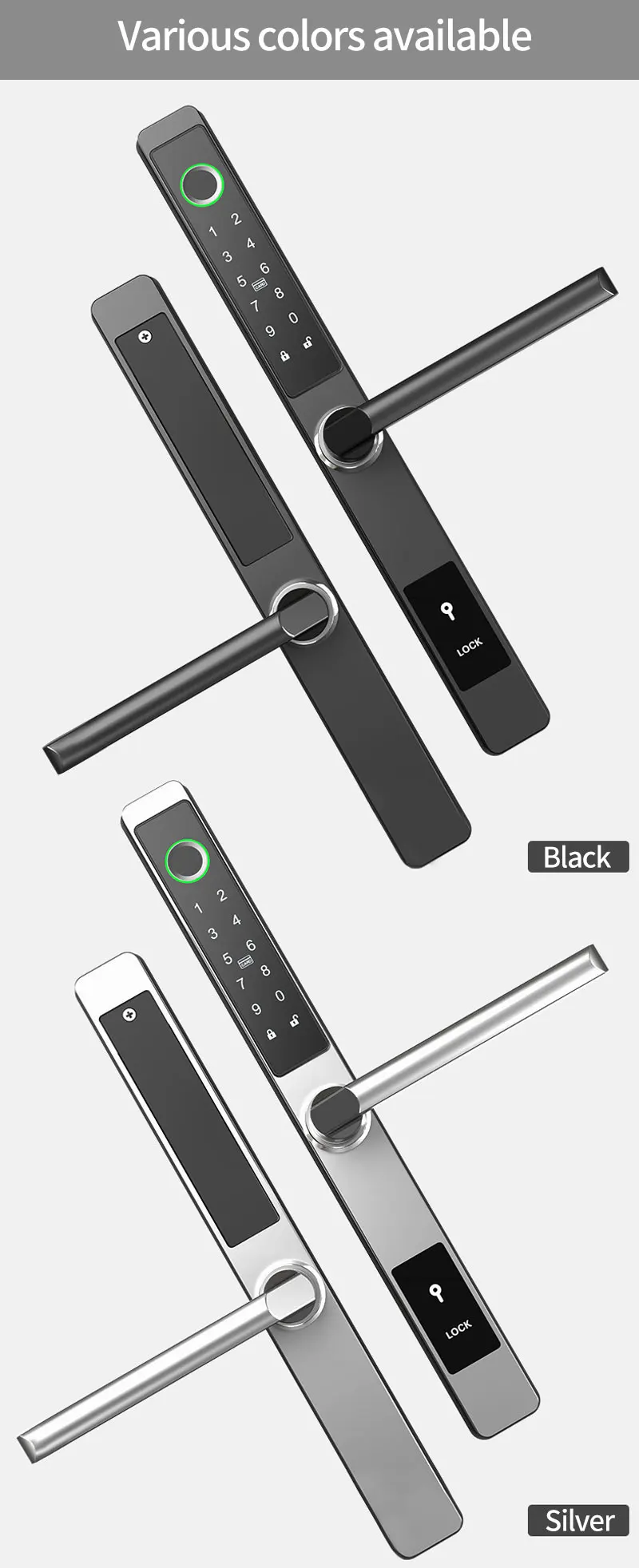 Waterproof Sliding Door Smart Lock TTLock App Fingerprint Digital Code RFID Card