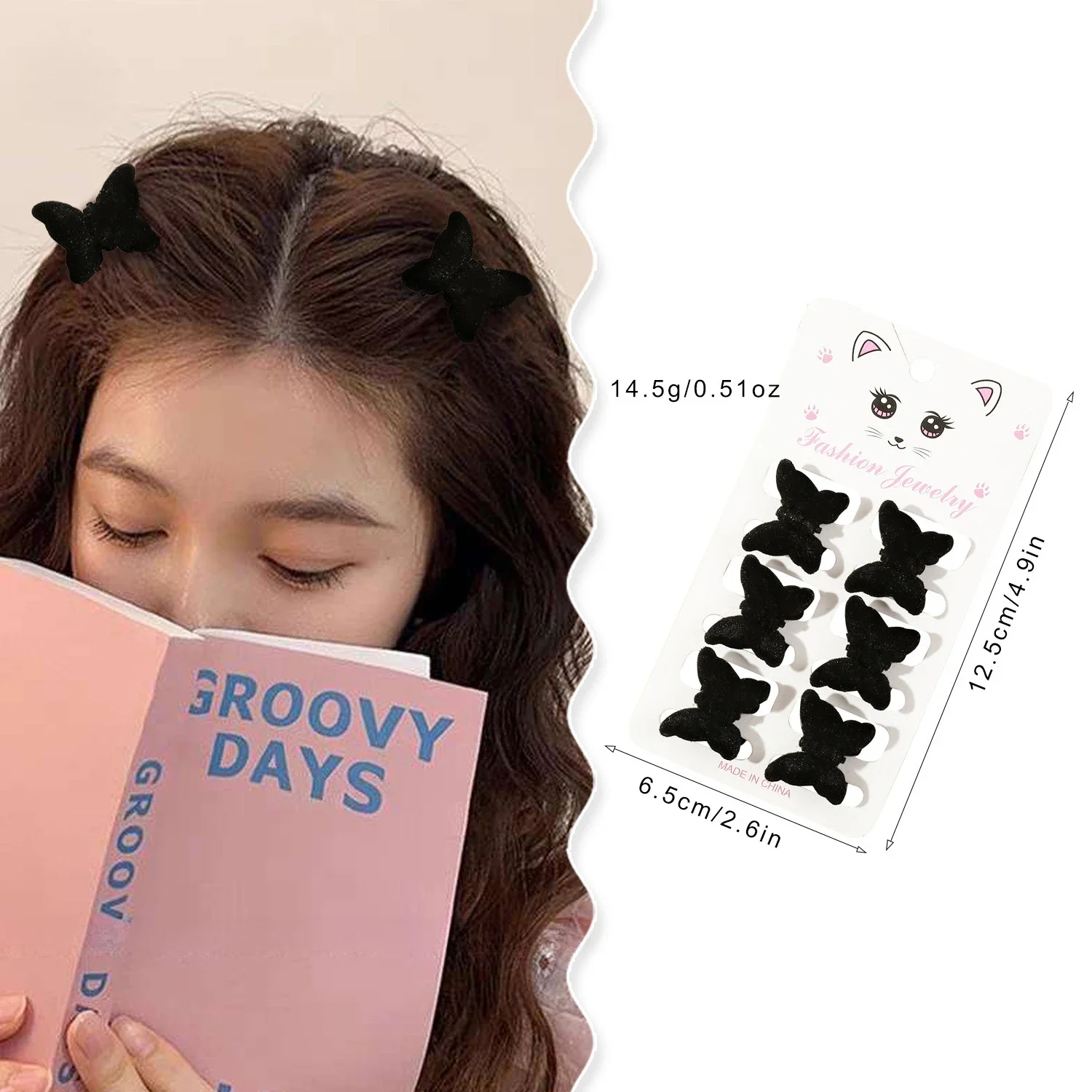Koreanische 6 teile/satz Mini schwarz Grab Clip Frauen Mädchen einfache gebrochene Haare Artefakt Stirn geflochtene Haars pange Haar Pony Seite Clip