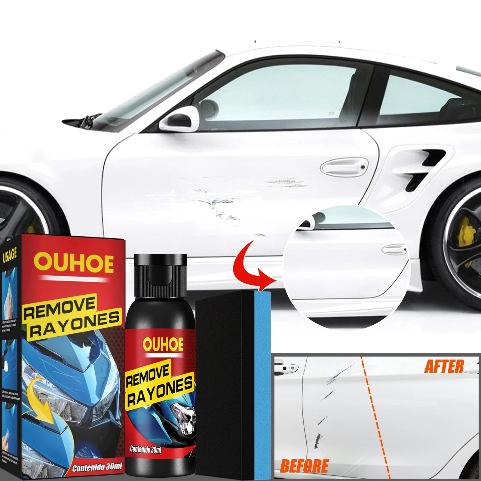 Car Paint Scratch Repair Wax Polishing Kit Scratch Repair Agent Scratch Remover Paint Care Auto Styling Car Polish Cleaning Tool premium car scratch repair fluid car paint scratch repair maintenance renovation cleaning and polishing coating agent