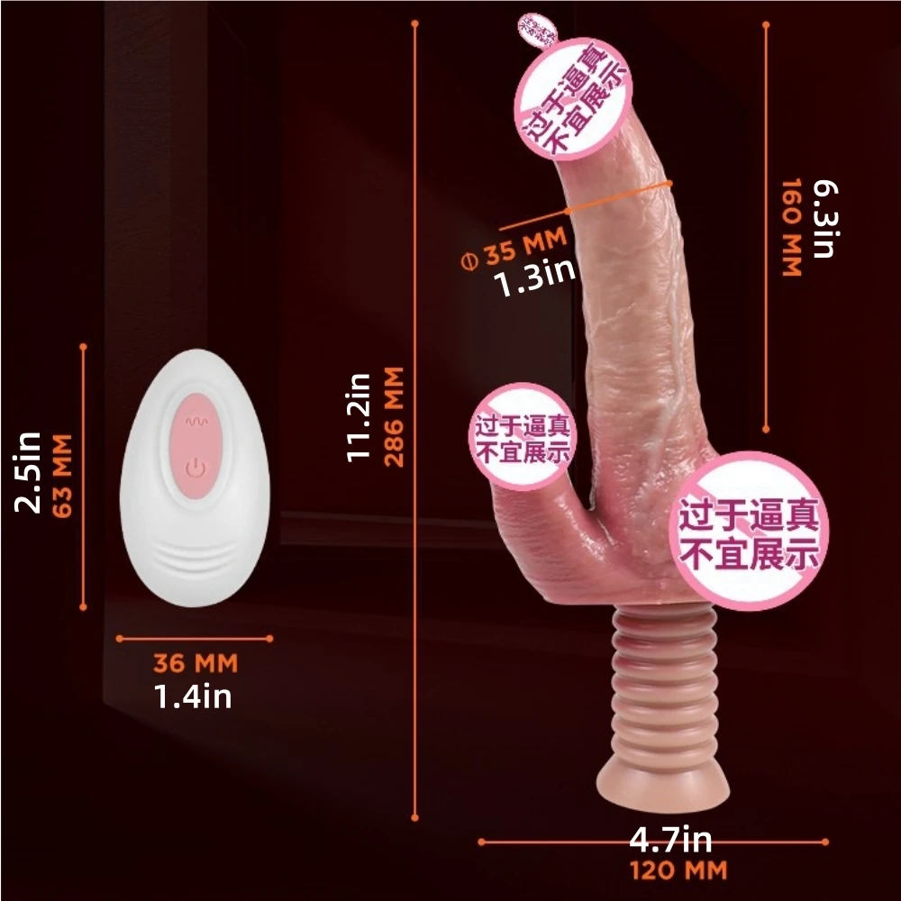 Thrusting Vibrator Dildo with Handle Realistic Tongue Vibrating Dongs Men's Vibration Penis Women Clit Vagina G-spot Stimulation