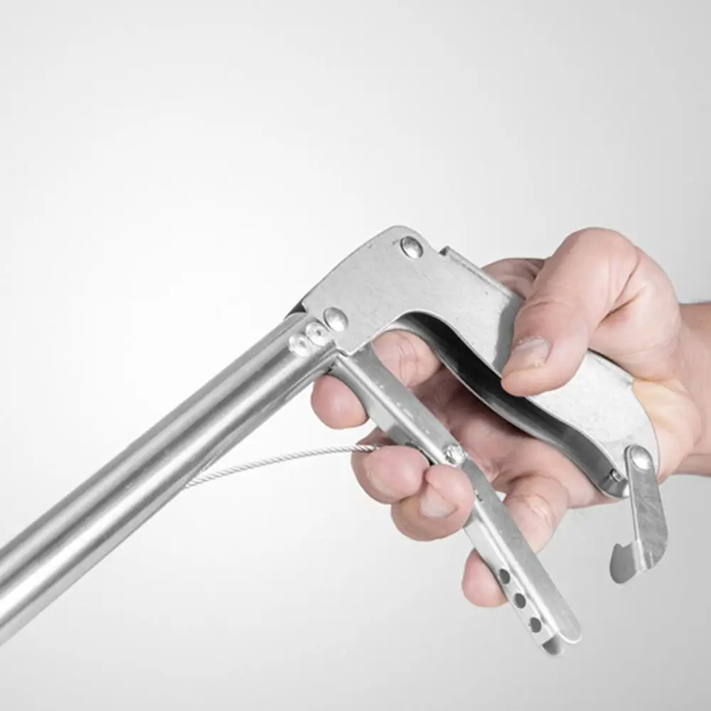 Description Picture 3 of item1.2m Stainless Steel Foldable Snake Tongs Stick Snake Taking Rod Folding Snake-Trapping Rod Wide Jaw Catching Clip Trapping Tool