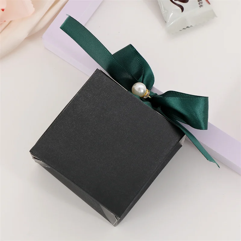 Black Wholesale Custom Logo Premium Luxury Cardboard Paper Gift Packaging Box with Ribbon for Wedding Favors Baby Shower Party 5 Se3bb07d2a6314027875c5d07a40cf83d9
