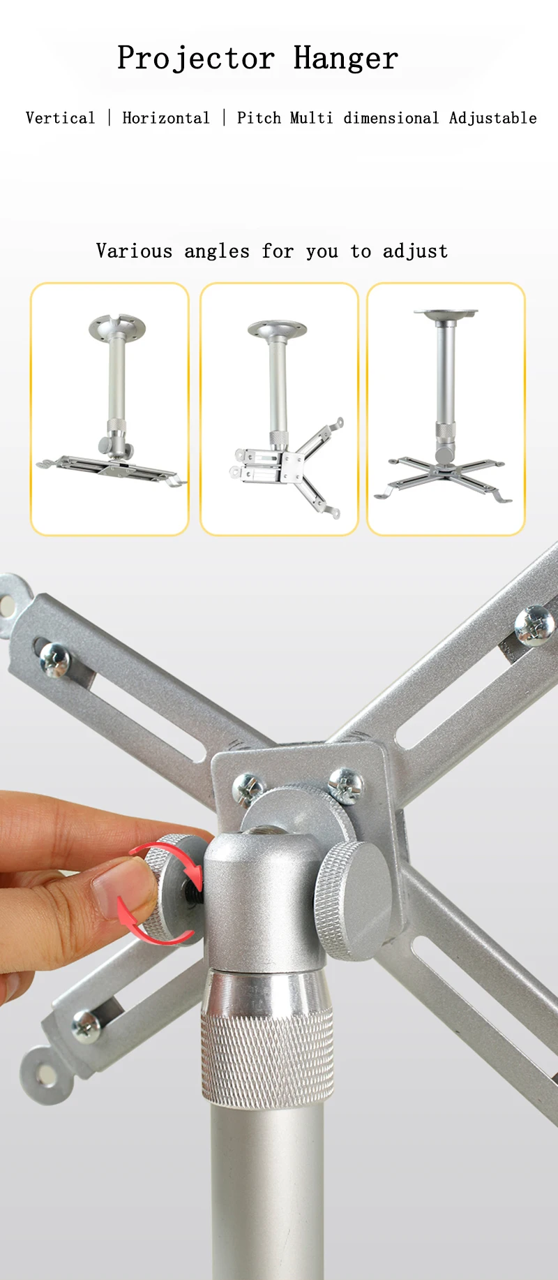 Thinyou 20 Cm 120 Cm Universal-Projektorhalterung Mit Schwenk-/Neigefunktion, Verstellbare Deckenmontage, Wandhalterung, Projektorständer Se3Bb15A83994457Abbfc05F03C3070A5G