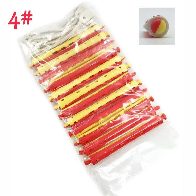 12 pcs Salon Rubber Band Hair Rollers Set Cold Perm Rods Curler Bars Hair Clip Curling Fluffy Wavy Maker Styling DIY hair styling tool hair curling tools