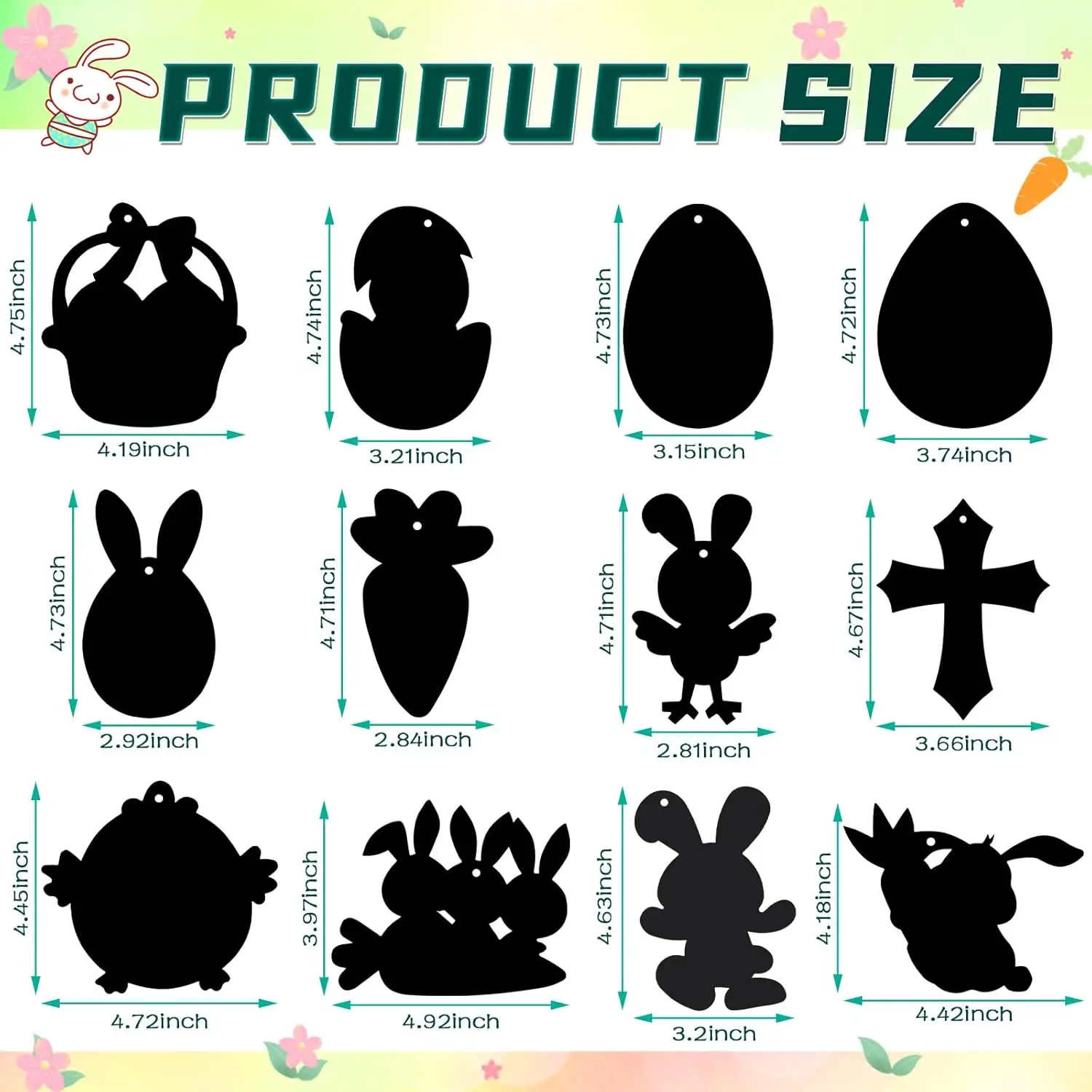 Easter Eggs Decor 12pcs Easter Magic Scratch Paint Crafts DIY for Making Holiday Gifts Egg Basket Fillers Party