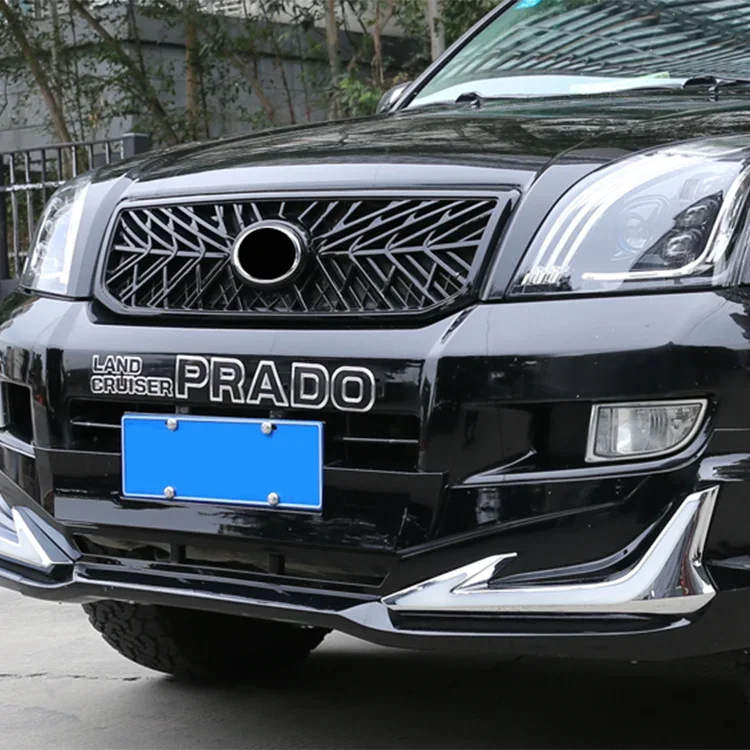 Car accessories TRD design ABS land cruiser prado 120 facelift front grills for prado 120 conversion custom pre facelift accessories facelifted modified replacement for bmw 3 5 series e46 e60 e61 2004 2007 carbon fiber pattern lhd