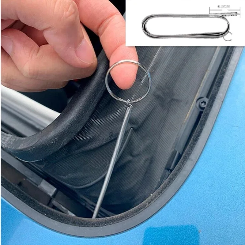 Escova de limpeza para teto solar Porta e pรกra-brisa, Estilo do carro, Dreno Buraco, Bloqueado Auto, Tubo de drenagem, Escova limpa, Ferramentas