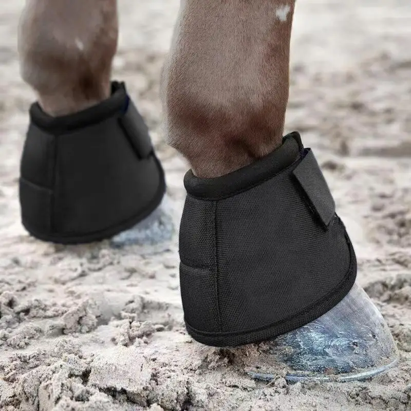 E5BD Protective Hoofs Boot Tear Resistant Horse Protective Bells Boot No Turn Bells Equestrians Equipment Enduring