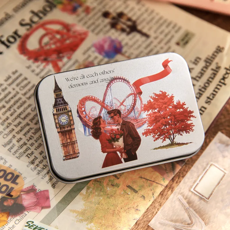 Mr Paper 100pcs/bag World Creation Series Stickers Gift Box Vintage European and American Style Stickers DIY Handbook Scrapbook