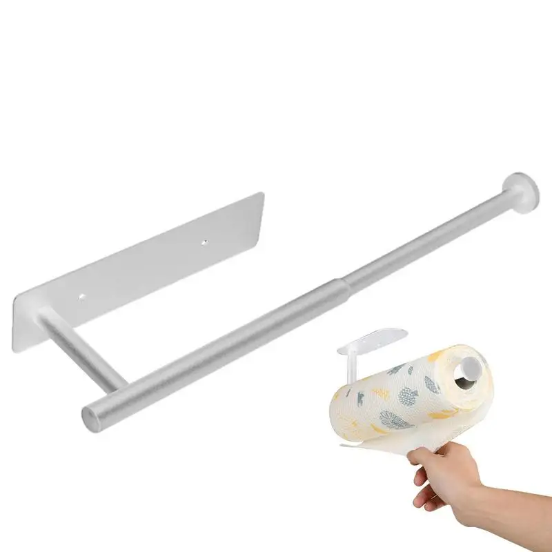 

Tissue Paper Holder For Kitchen Self-Adhesive Tissue Holders With Expandable Rack Multi-Functional Thickened Wall Mounted Holder