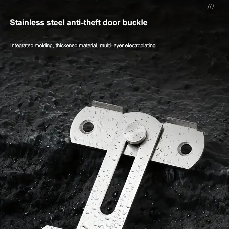 1Pcs Stainless Steel Sliding Barn Door Lock Hardware Gate Latches Window Closet Matte Black Silvery sliding door latch