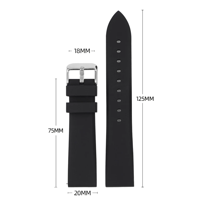 High-Quality Silicone Universal T-Shaped Watch Sports Strap - Waterproof Replacement Strap