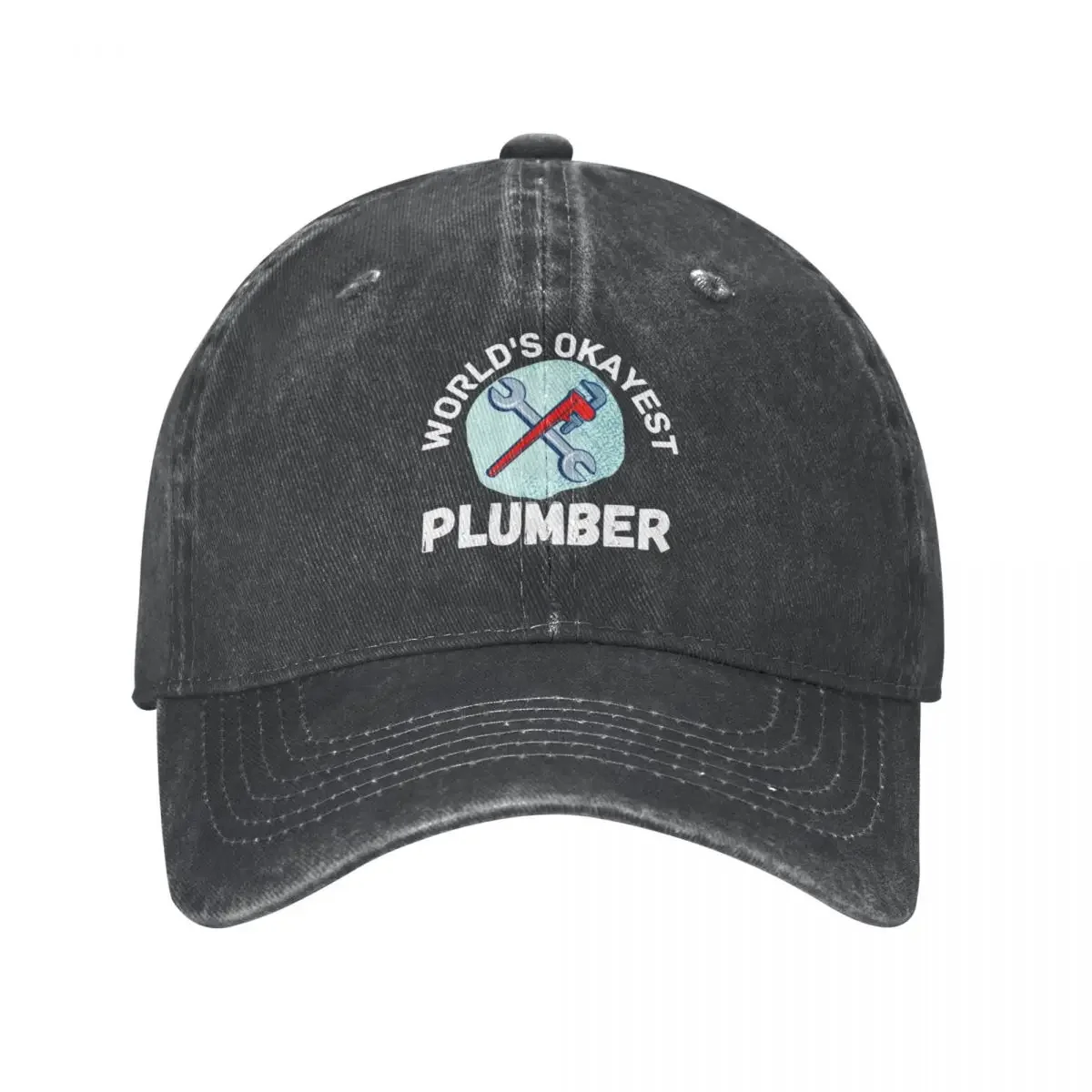 

world's okayest plumber Cowboy Hat Streetwear Cosplay Golf Hat Man Caps For Women Men'S