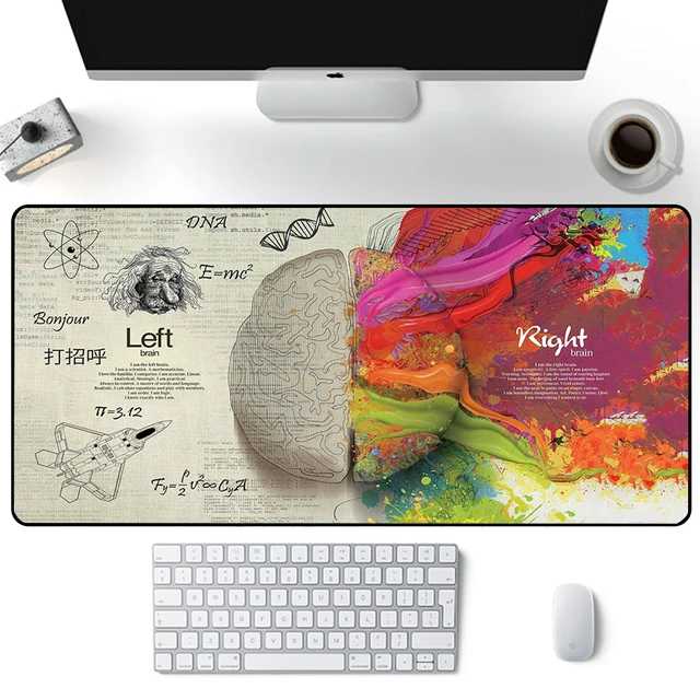 Upgrade your mousepad game with the Left Right Brain Mouse Pad