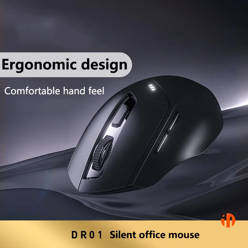 Inphic DR01 Bluetooth Wireless Ergonomic Silent Rechargeable Mouse For Home Office Laptop Desktop Tablet