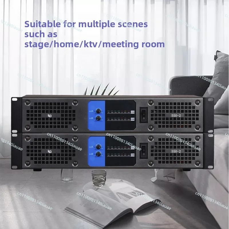 2U550W * 2 디지털 파워 앰프 전문가용 순수 리어 레벨 2채널 스테이지 오디오 홈 KTV 노래방 전문가용