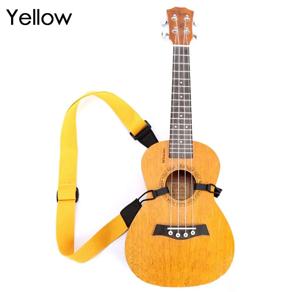 Adjustable Soft Polyester Ukulele Strap with Plastic Buckle and Hanging Rope