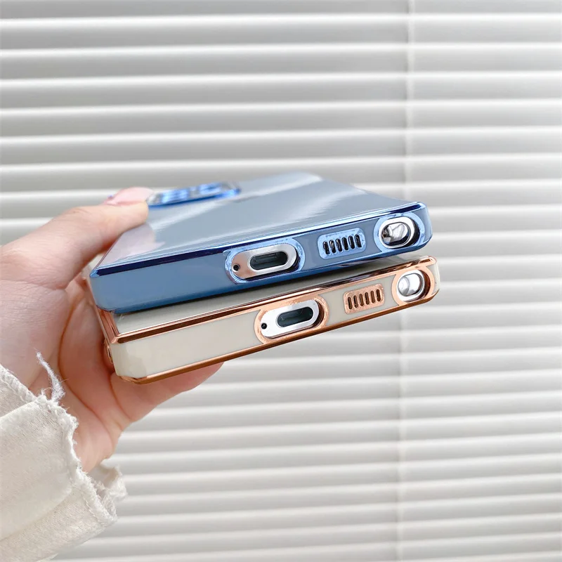 Coque de téléphone plaquée cœur d'amour pour Samsung Galaxy S25 S24 S23 S22 S21 Plus Ultra S20 FE Silicone souple TPU antichoc couverture arrière_voghion.com