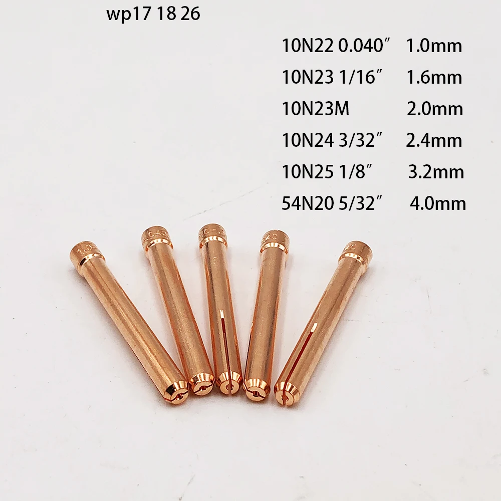 Lot De 10 Pinces De Serrage 10N24 3/32 2,4 Mm Pour Chalumeaux TIG WP17 WP18 WP26