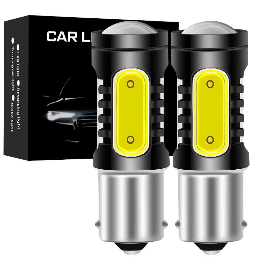 

2X Signal Lamp 1156 LED BA15S P21W BAU15S PY21W Turn Signal Light COB T20 T25 7443 3157 1157 BAY15D P21/5W LED Brake Stop Lamps