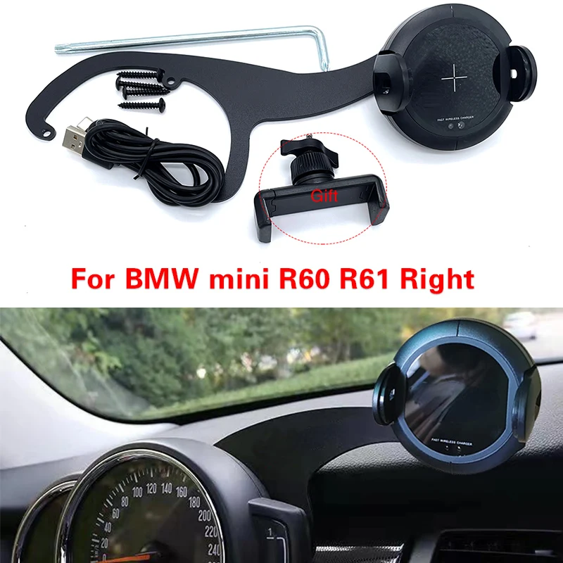 Magsafe Telefon Halter für BMW MINI Countryman R60 Cooper S R61 Drahtlose  Aufladen Handy Unterstützung HUD Stehen Auto Zubehör