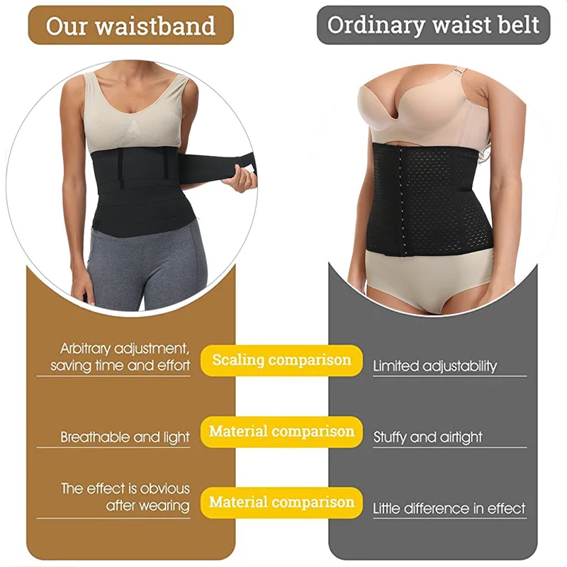 Waist Trainer for Women Snatch Me Up Bandage Wrap Lumbar Waist Support Belt Adjustable Belly Waist Wrap for Women General body shaper