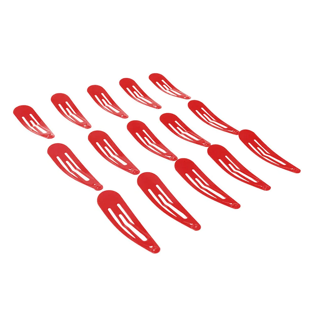 40-Pack Decorative Black Hair Clips - 2-Inch Metal Snap Barrettes