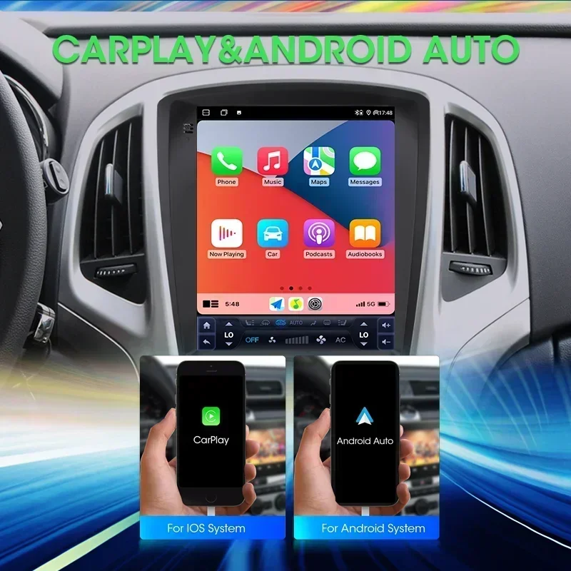Srnubi 9,7 "Radio de coche para Opel Astra J Vauxhall Buick Verano 2009-2015 vídeo Multimedia 2Din 4G WIFI Carplay unidad principal Android 4