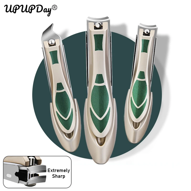 Anti Splash Nails Clipper File Stainless Steel Manicure Hard Ingrown Nail Trimming Widen Cutter Scissor Tools nail clipper set nail scissors set nail clippers manicure set manicure sets manicure nail clipper set nail clippers kit