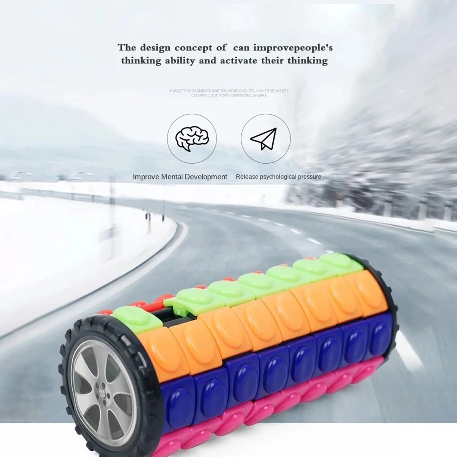 3D Rotate Slide Cylinder Tower Level 7/5/3 Colorful Stress Relief Funny Puzzles Educational Sensory Toys For Children Adult fidget toys puzzle toys anti stress toys puzzle cube magic puzzle cube
