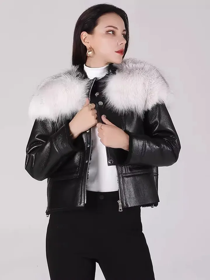 Chaqueta De Invierno De Piel Sintética Para Mujer - Estilo Aviador Bomber, Forro Polar, Tallas XS A XL