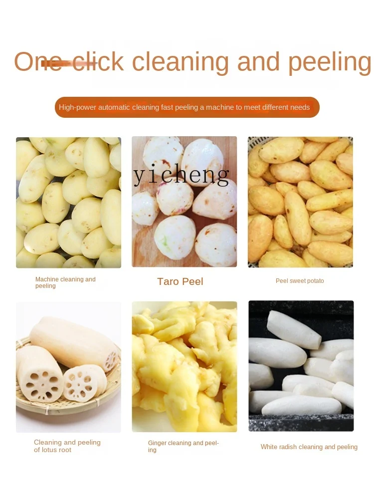 Tqh Potato Peeler Commercial Automatic Potato Ginger Taro Cleaning Peeler 5