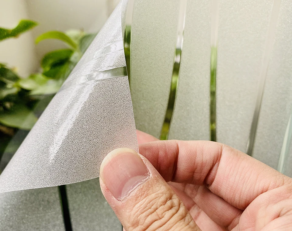 Description Picture 4 of itemMatte Stripe Window Film Stained Glass Decorative Uv Sticker Privacy Frosted Self Adhesive Film Window Decal for Glass