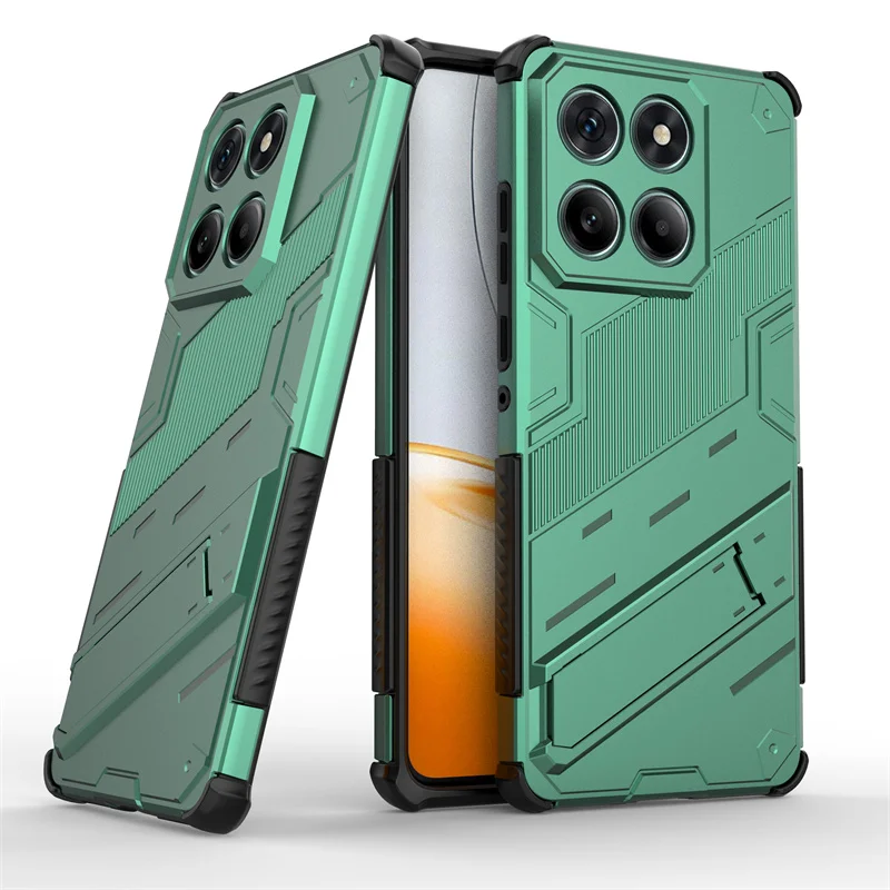 Magnetic Armor Shockproof Stand Phone Case with Back Cover for Motorola Edge 60 Fusion