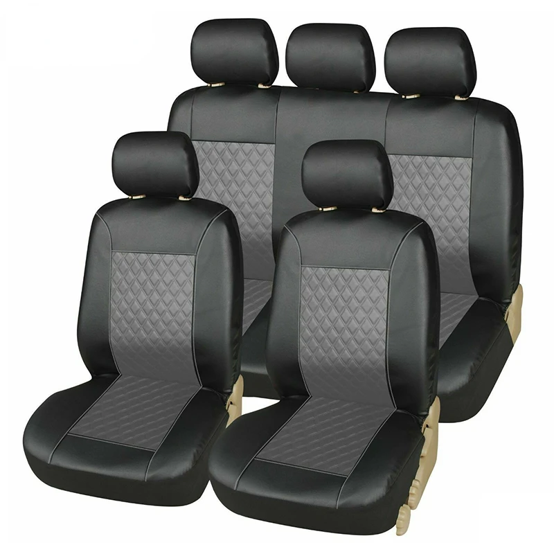 Acheter Ensemble complet de housses de siège de voiture, housse de siège de  voiture en PU, housse de coussin durable et confortable pour véhicule  automobile, adaptée à la plupart des voitures/SUV/camions/fourgonnettes à