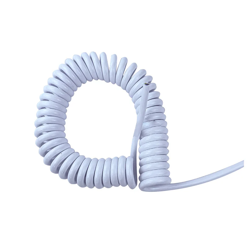branco primavera cabo espiral fio esticavel encolhivel 03