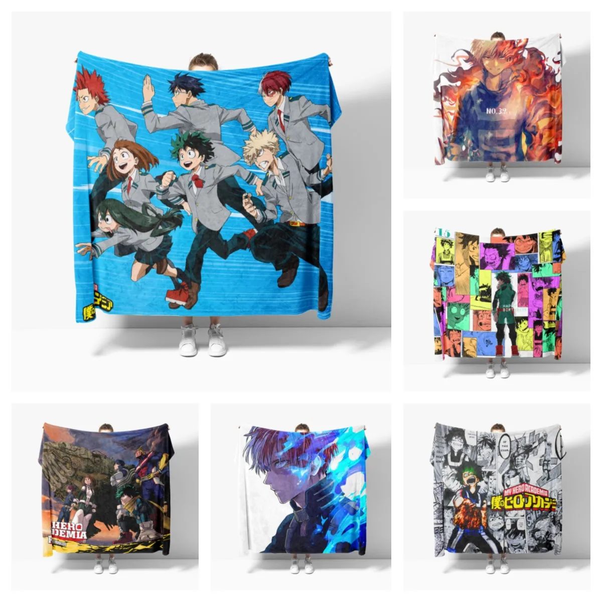 

Anime Soft Flannel Blankets Breathable Ultra Warm Bedding & Travel Blankets Throw Blankets Customizable Bed Blankets