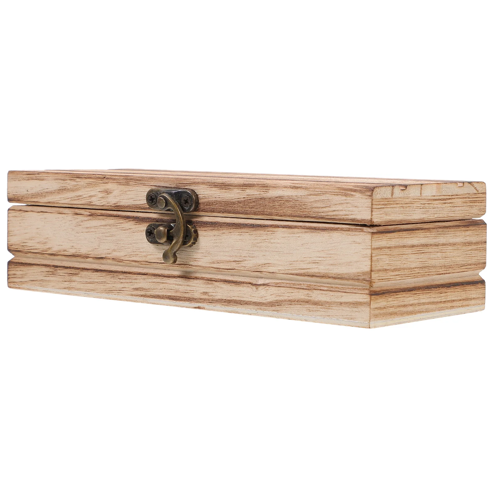 

Bracelet Wooden Storage Box Retro Decor Treasure Chest Metal Jewelry Organizer Case